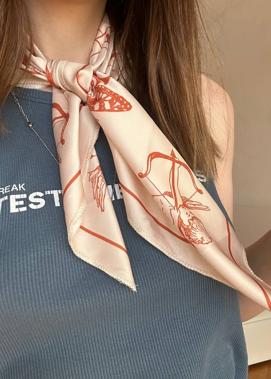 Silk scarf «COMPASS» 2