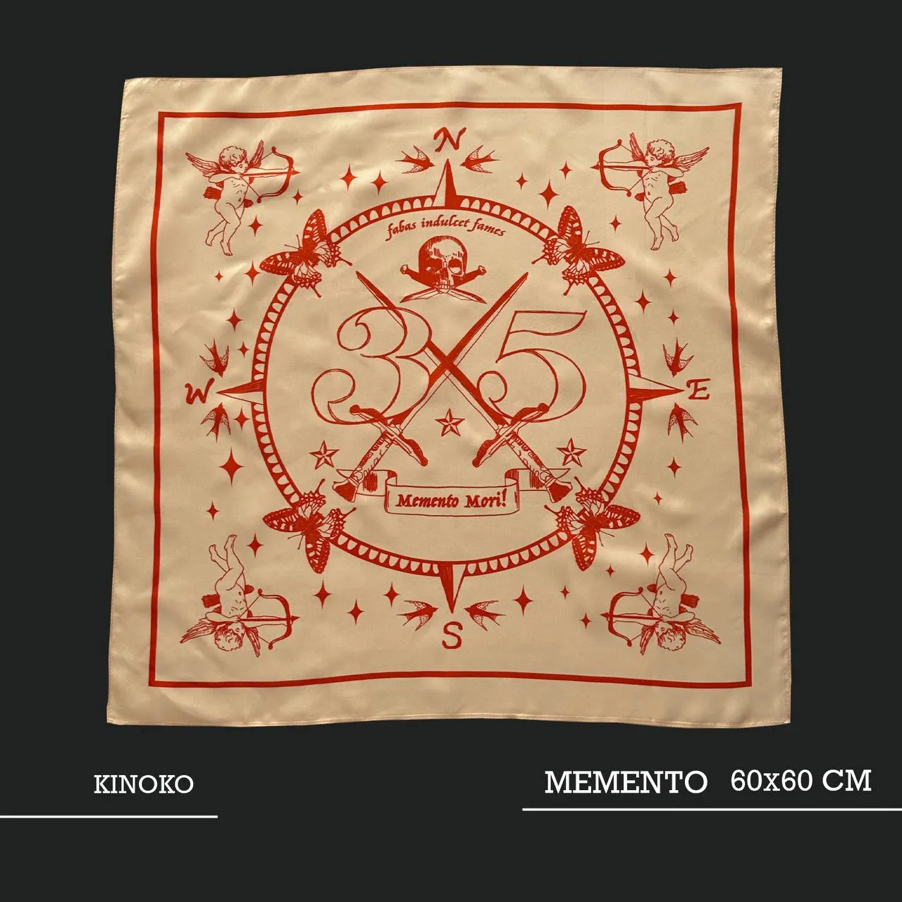 Silk scarf «COMPASS» 3