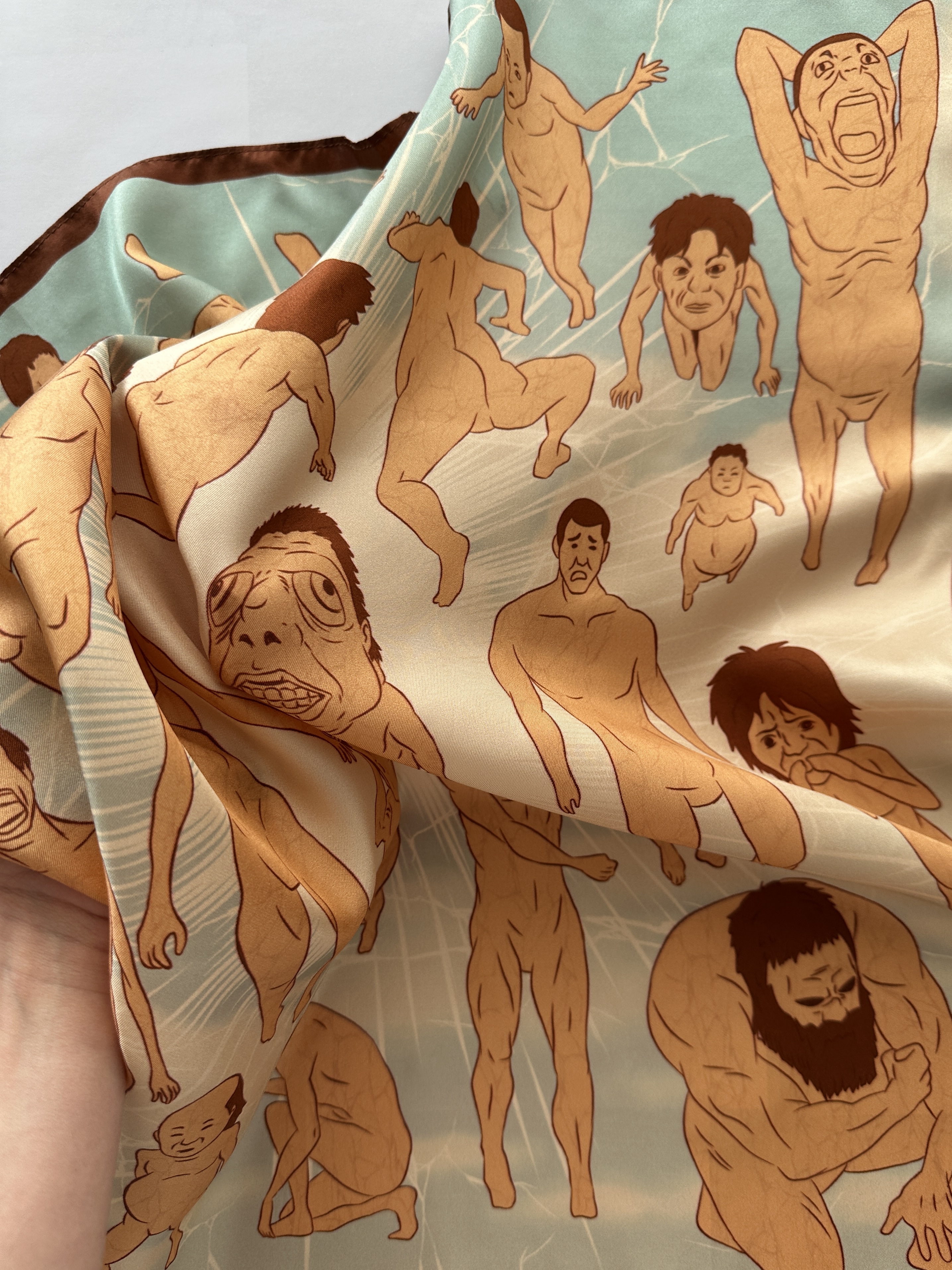 Silk scarf «TITANS»