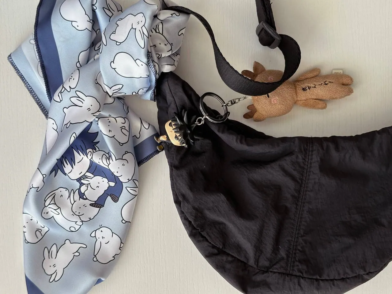 Silk scarf «USAGI» 2
